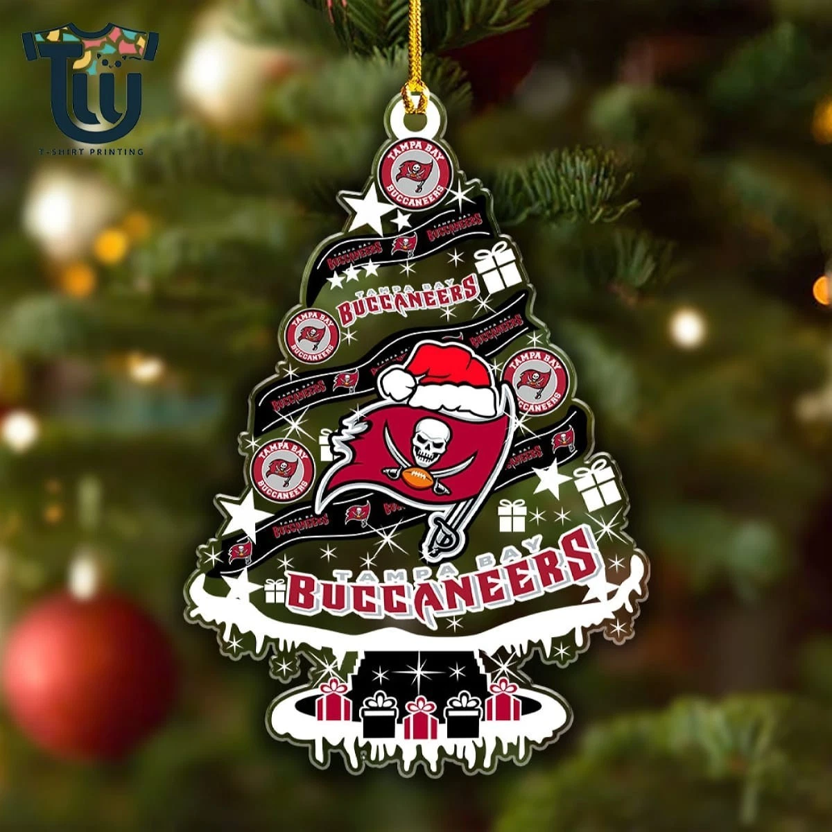 Tampa Bay Team Buccaneers Christmas Ornament, Gifts For Fans