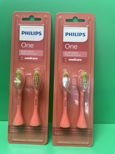 NEW Philips One Brush Heads Replacement by Sonicare Miami Coral 4 Total
