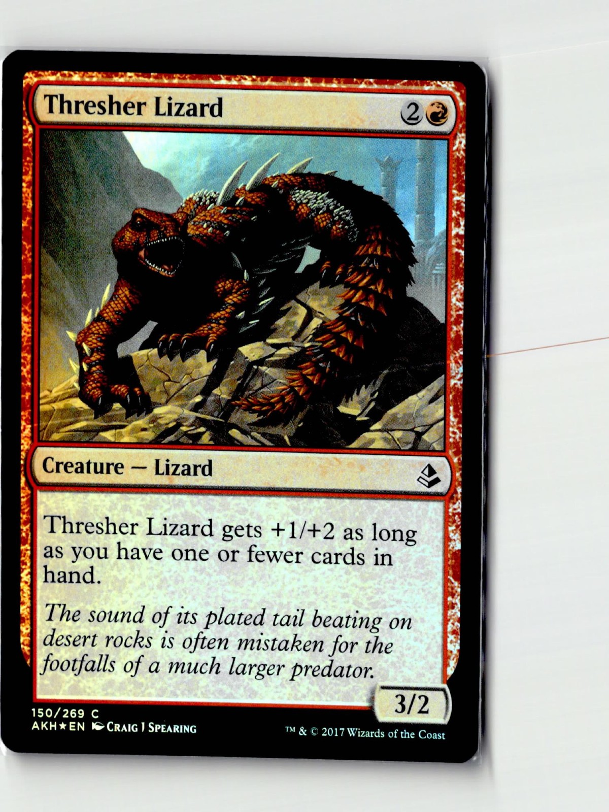 Thresher Lizard 150 Common Amonkhet Magic: The Gathering Foil Lightly Played