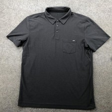 Vuori Polo Shirt Mens Medium Gray Performance Chest Pocket Athletic Golf Casual