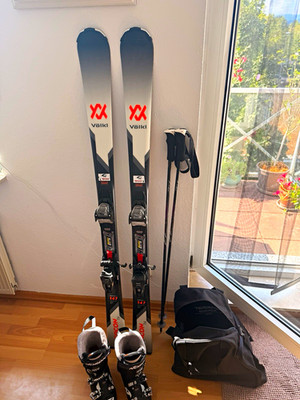 Völkl Ski-Set Deacon 7.6 Ski 147 cm mit Bindung, 76 mm, Radius 11,7 m Tip Rocker