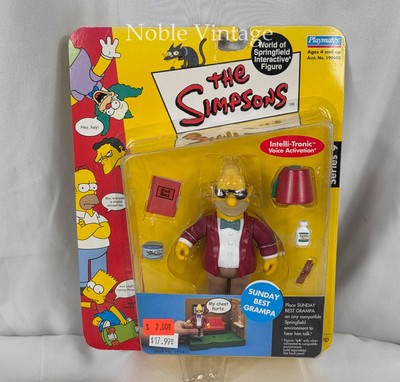 2002 The Simpsons - Sunday Best Grampa - Playmates Interactive - 5'' - Lot A - B2