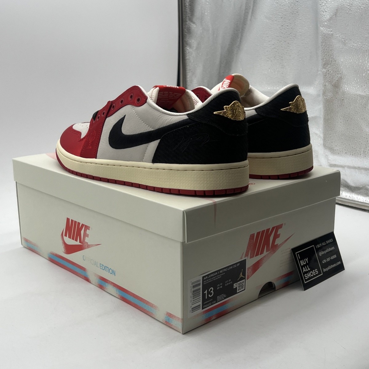 Size 13 - Trophy Room x Air Jordan 1 Retro OG SP Low Rookie