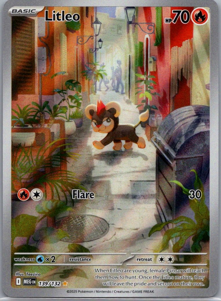 Litleo Illustration Rare ME01: Mega Evolution 139/132 NM