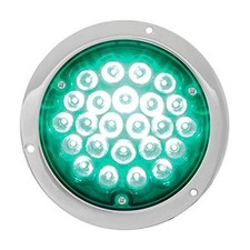 82274 LED Light 4" Pearl 24 with Clear Die Cast Housing Green/Green
