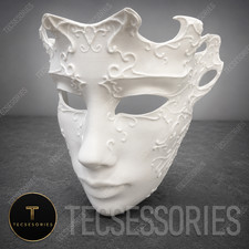 Venetian Masquerade Mask White 3D Printed Cosplay Replica