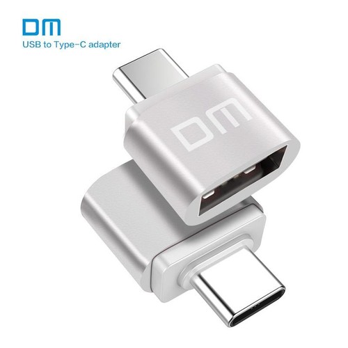 Free shipping DM Type-C Adapter silver USB C Male to USB2.0 Femail USB OTG conve - 第 1/6 張圖片