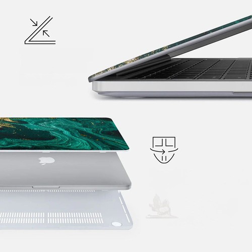 Schutzhülle für MacBook Air 13.6" M4/M3/M2 Burga Case Cover Hülle Etui Emerald - Bild 4 von 10