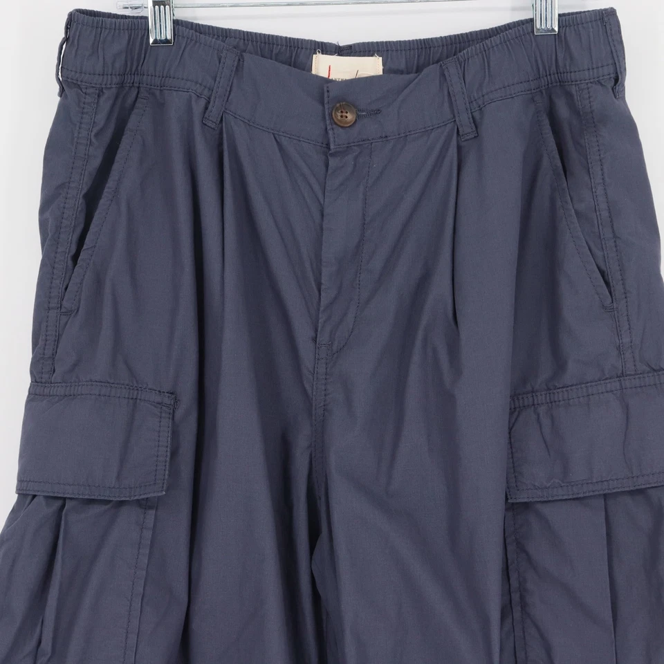 Pantalones holgados Anthropologie Parachute Cargo talla 30 azul cordón Y2K utilitarios Foto 3 de 4