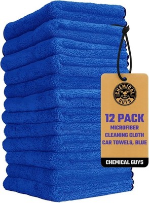 Chemical Guys MIC110012 Professional Grade Premium Microfiber Towels Blue