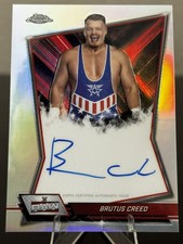 2026 Topps Chrome WWE #RBA-BRU Brutus Creed Red Brand Auto Creed Brothers
