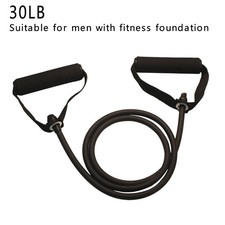 Black 30Lb Resistance Bands With Handles Exercise Fitness Training Workout Set