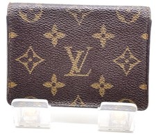 Louis Vuitton LV Geldbörse Geldbeutel Canvas Leder Braun Unisex