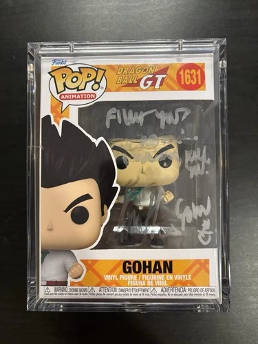 KYLE HEBERT signed #1631 GOHAN Dragonball GT vinyl Funko Pop w/ COA & Armor Case