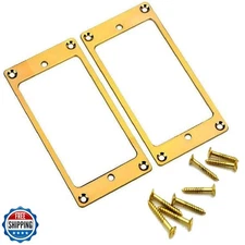 2PCS Share Goo Metal Flat Humbucker Cover Electric Guitar Pickup Frame Mounti