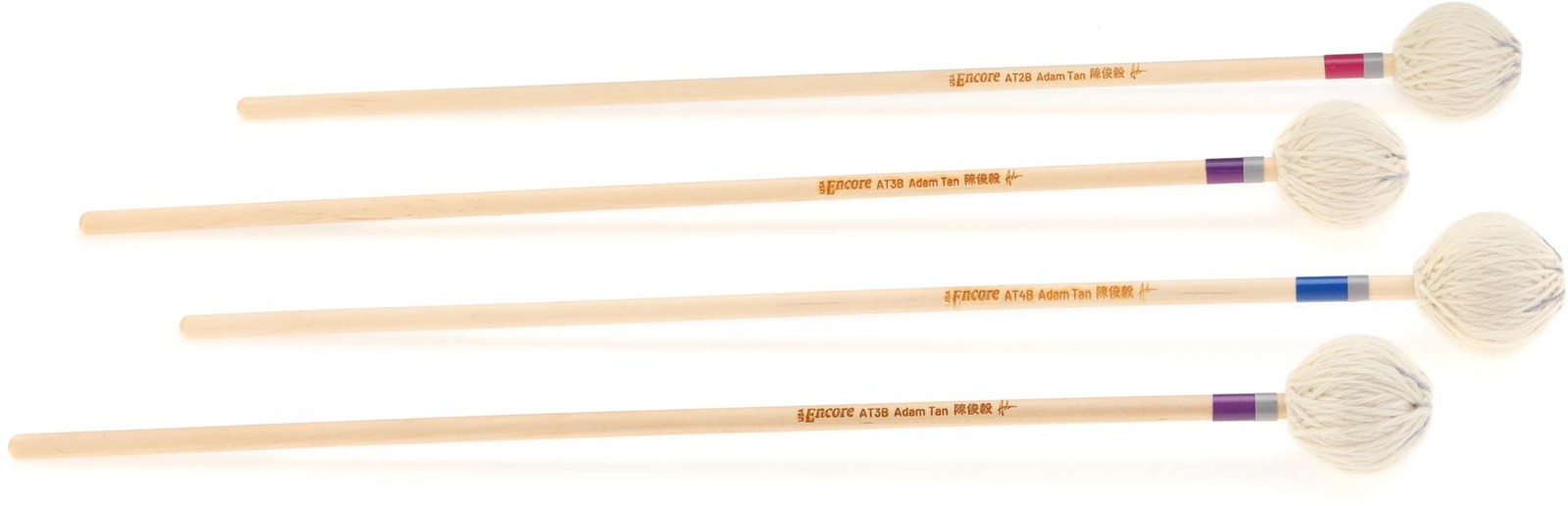 Молоточки для игры на бис В GRADB Adam Tan, Фирменные молоточки для маримбы - Градуированный набор, Береза