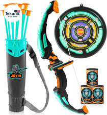 Kids Bow and Arrow Set, LED Light up Archery Toy Set with 9 Suction Cup Arrows,