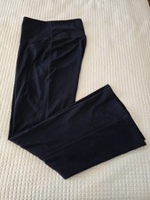 Jockey Women's Navy Blue Yoga Pants Studio Flare, Pockets, Size Large