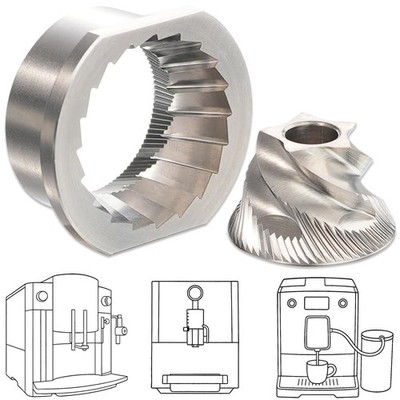 Conical Burr Grinder Set   Replacement for Espresso Machines Compatible with ...