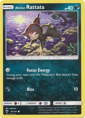 Alolan Rattata - 81/147 - Common - Lightly Played