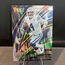 2025 Panini Select - Club Level Dak Prescott #296 Black & Green Shock Prizm