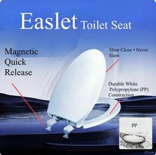 Magnetic Quick-Release、soft slow close Toilet Seat