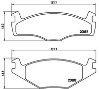 Brembo P 85 024 Bremsbelagsatz, Scheibenbremse For Seat VW