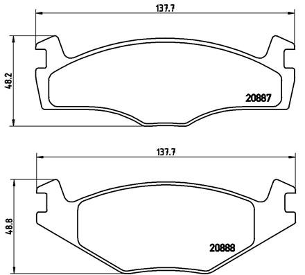 Brembo P 85 024 Bremsbelagsatz, Scheibenbremse For Seat VW-image
