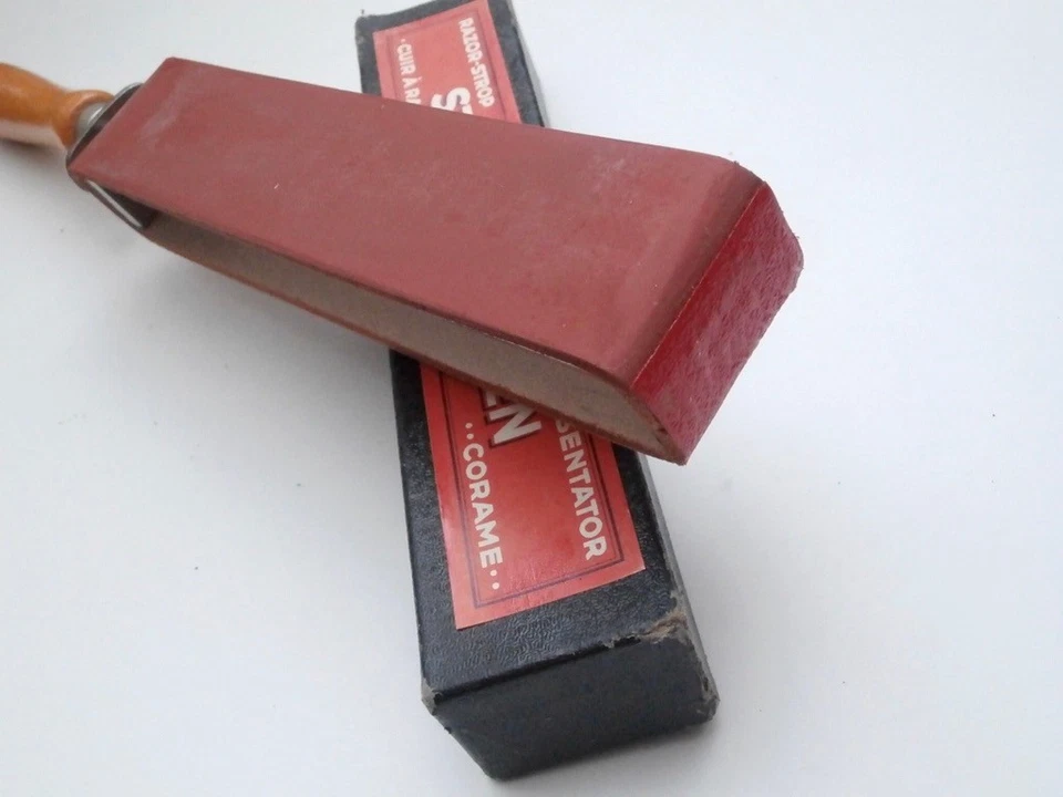 Kleiner Streichriemen Spannriemen rot pastiert Altes Modell Made in Germany ! - Bild 4 von 4