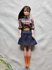 Vintage 1960s PEGGY ANN DOLL brunette bangs Hong Kong Barbie Clone clothes DRESS