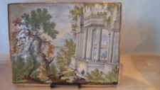 Italy Castelli 18th Century Earthenware Plaque. 