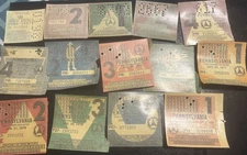 PENNSYLVANIA MOTOR VEHICLE Inspection Stickers 1966 - 1982.  ++