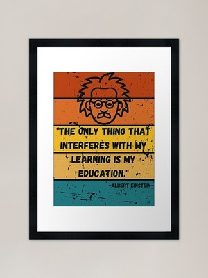 Albert Einstein Zitat Gerahmte Kunst Pr Gerahmtes Wandbild Poster Leinwanddruck Bild