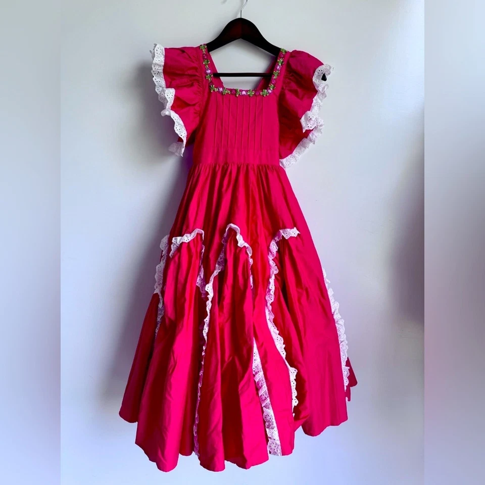 Dollcake Red Bells Frock Girls Dress 6 NEW Party Christmas Holiday Formal Gala - Image 3 of 4