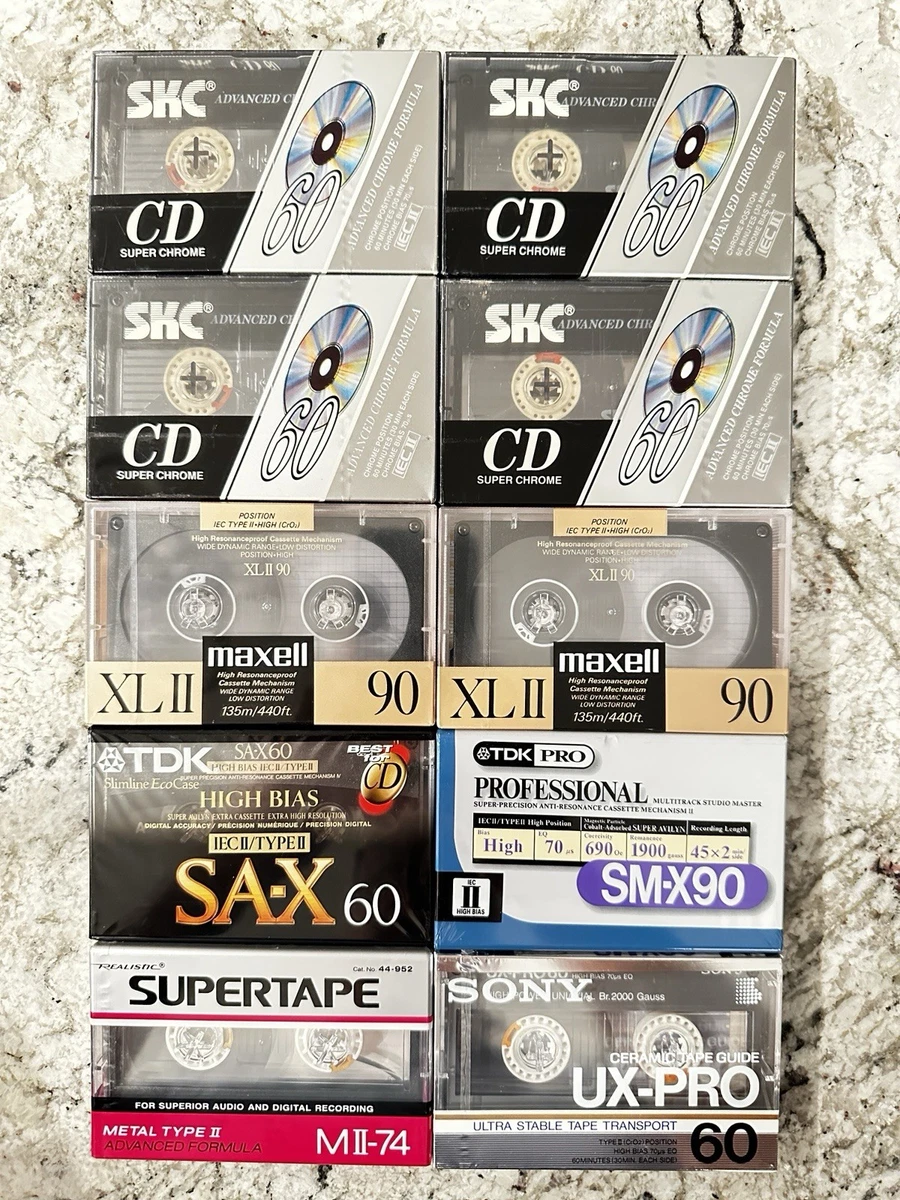 Lot De 3 Cassettes Audio AKAI - Or, Blanc, Argent - Neuves Sous Emballage Pologne