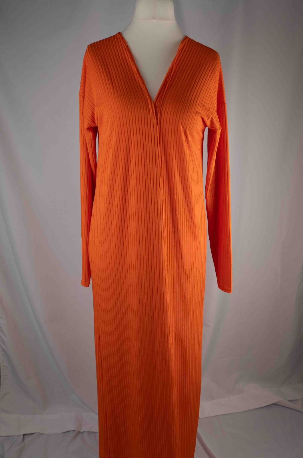 Boohoo Orange Long Sleeve Floor Length Size 18 Cardigan New With Tag image 3