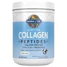 Garden of Life Grass Fed Collagen Peptides Powder Unflavored Collagen Powder for