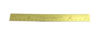 Vintage Goodyear Tire & Rubber  Company Corporate Plant Planning Metal Ruler