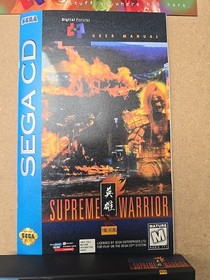 Supreme Warrior (Sega CD, 1994) Complete With All Inserts