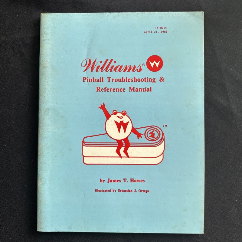 WILLIAMS PINBALL TROUBLE SHOOTING REFERENCE MANUAL 1986 COIN OP ARCADE - CLEAN