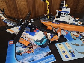 3 SETS Lego 7738, 7739, 7737 INCOMPLETE  City Coast Guard Helicopter,Ship& SUV🕵