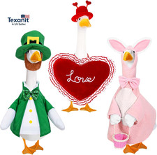 3 Sets Porch Goose Outfits Valentines St. Patrick'S Day Easter Goose Outfit Lawn
