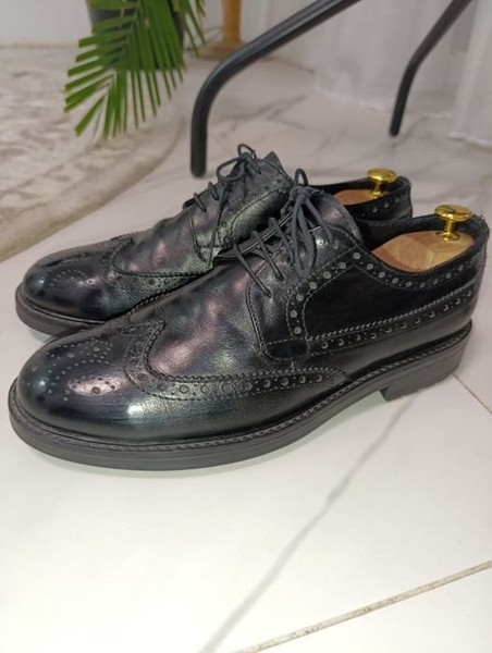 Men Trussardi Heels Black Leather 43