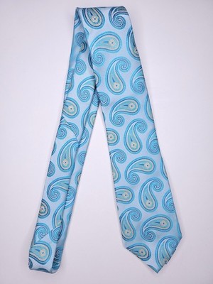 Hisdern Mens Formal Necktie 60''Lx3.5''W Blue Neck Tie