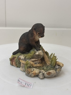 1995 Border Fine Arts ''REFLECTION'' OTTER FIGUR (MTR02) sehr guter Zustand