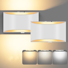 Battery Operated Wall Sconces Set of 2 Wireless Indoor Wall Lights Up and Dow...