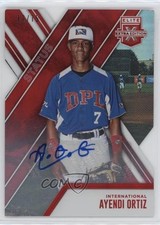 2017 Panini Elite Extra Edition Status Red Die-Cut 12/75 Ayendi Ortiz Auto 0rf