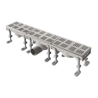 Canale Sifonato Con Griglia Inox 1 Chiusino - Mm Lungh. 600 X Largh. 100