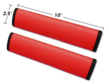 Iggee Red S.leather Letherette Artificial Leather Seat Belt Covers 1 Pair Iggee Red S.leather Letherette Artificial Leather Seat Belt Covers 1 Pair
