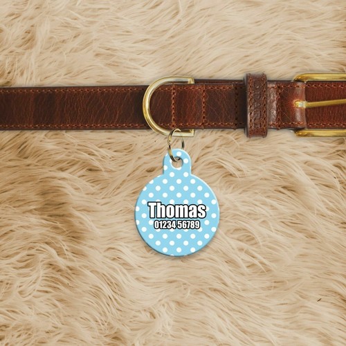 Personalised Disc Pet ID Tags UV Stable Custom Metal Dog Name Engraved - Picture 17 of 31